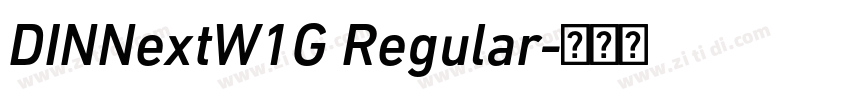 DINNextW1G Regular字体转换